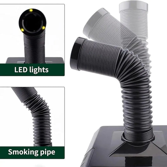 Fume Extractor Smoking Instrument Dual-Purpose Purifier with LED Lamp Welding Fume Dust, Smoke Absorber, Purpose Purifiers