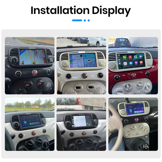 Junsun 7" Wireless CarPlay Android Auto Car Radio for Fiat 500 500C Abarth 2007-2015 Multimedia Wireless Apple CarPlay Smart Intelligent Systems IPS Touch Screen Stereo Video Player 2 Din Autoradio Head Unit Navigation BT GPS