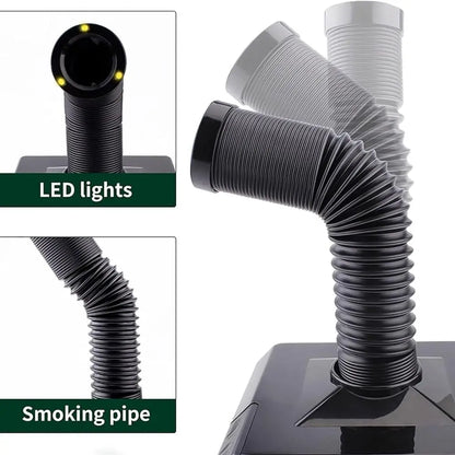 Fume Extractor Smoking Instrument Dual-Purpose Purifier with LED Lamp Welding Fume Dust, Smoke Absorber, Purpose Purifiers
