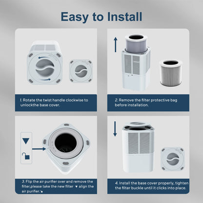 Air Purifier Portable Desktop Smoke Air Freshener Odor Remover USB Air Cleaner Household HEPA Filter Efficient Air Purifying