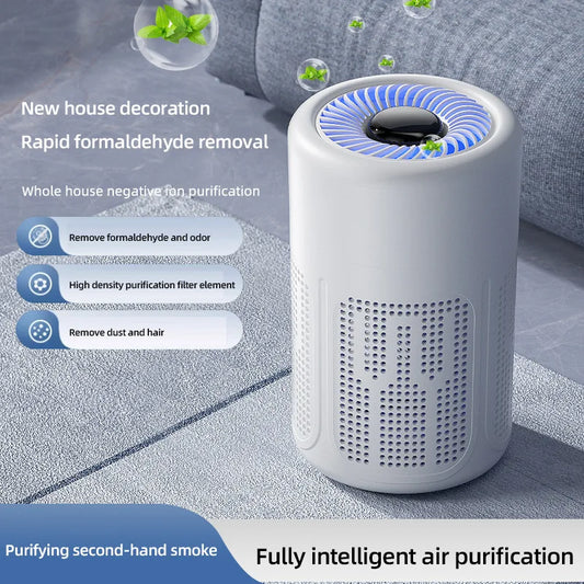 Negative Ion Mini Desktop Home USB Purifier Remove Smoke and Odor and Dust Particles HEPA Filter Efficient Purifying Air