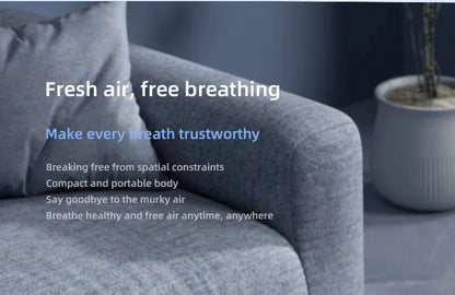 Negative Ion Mini Desktop Home USB Purifier Remove Smoke and Odor and Dust Particles HEPA Filter Efficient Purifying Air