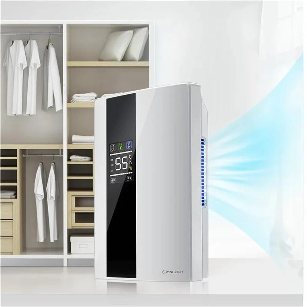 2 in 1 Dehumidifier and Air Purifier Moisture Absorber Household Mute Bedroom Basement Remote Control Timing External Water Pipe