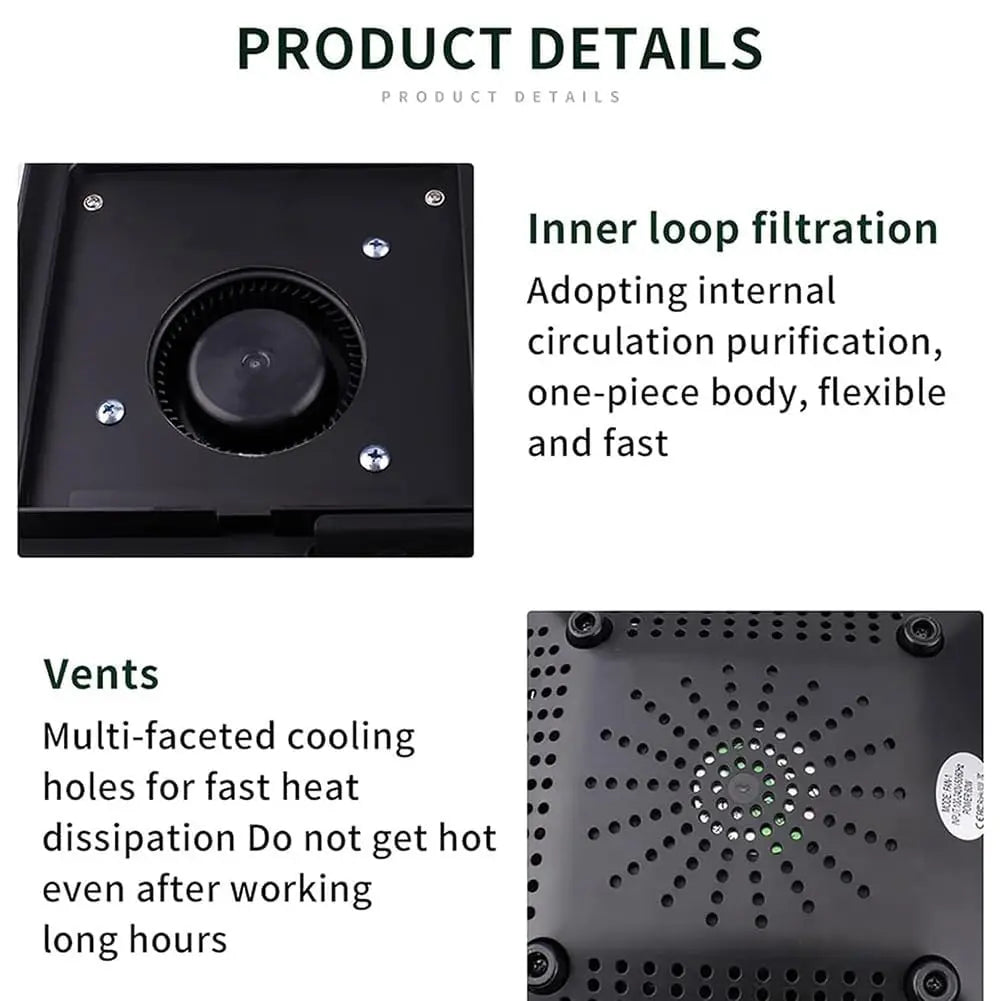 Fume Extractor Smoking Instrument Dual-Purpose Purifier with LED Lamp Welding Fume Dust, Smoke Absorber, Purpose Purifiers