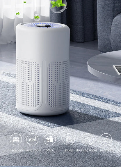 Negative Ion Mini Desktop Home USB Purifier Remove Smoke and Odor and Dust Particles HEPA Filter Efficient Purifying Air