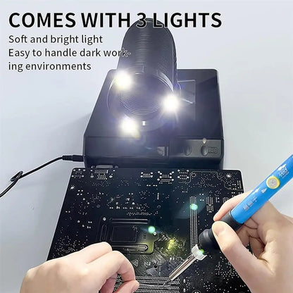 Fume Extractor Smoking Instrument Dual-Purpose Purifier with LED Lamp Welding Fume Dust, Smoke Absorber, Purpose Purifiers