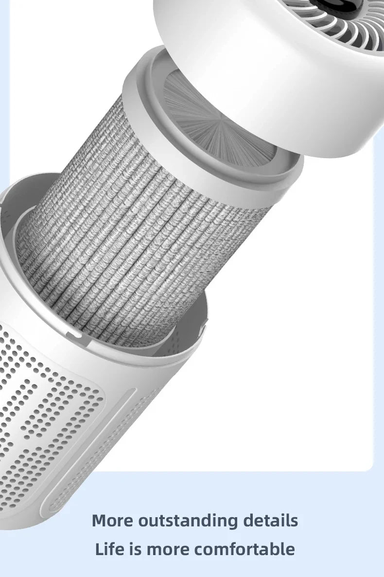 Negative Ion Mini Desktop Home USB Purifier Remove Smoke and Odor and Dust Particles HEPA Filter Efficient Purifying Air
