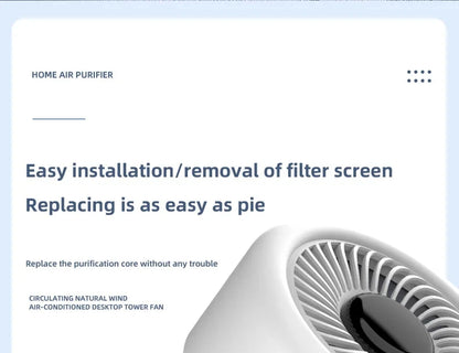 Negative Ion Mini Desktop Home USB Purifier Remove Smoke and Odor and Dust Particles HEPA Filter Efficient Purifying Air