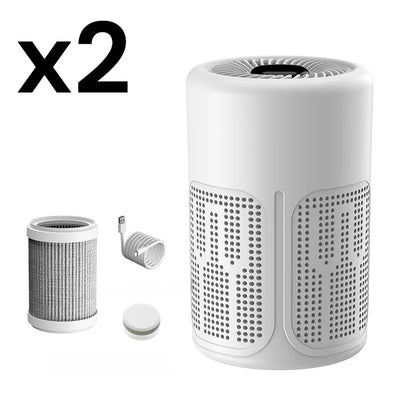 Negative Ion Mini Desktop Home USB Purifier Remove Smoke and Odor and Dust Particles HEPA Filter Efficient Purifying Air