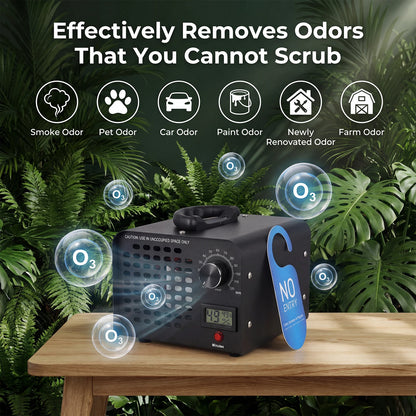 Podofo Ozone Generator 60000mg/h Ozone Machines for Home and Commercial Use Car Basement Offices Smoke and Pet Room Ozone Air Purifier with 120 Min Timer, up to 300 m², for Car, Garages, Home, Kitchen, Pets, Odours ﻿