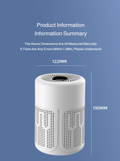 Negative Ion Mini Desktop Home USB Purifier Remove Smoke and Odor and Dust Particles HEPA Filter Efficient Purifying Air