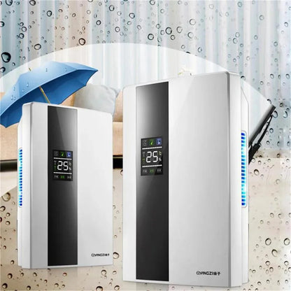 2 in 1 Dehumidifier and Air Purifier Moisture Absorber Household Mute Bedroom Basement Remote Control Timing External Water Pipe