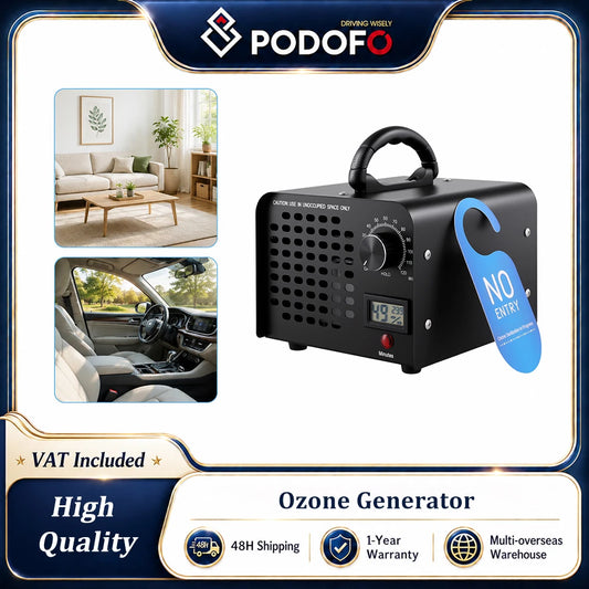 Podofo Ozone Generator 60000mg/h Ozone Machines for Home and Commercial Use Car Basement Offices Smoke and Pet Room Ozone Air Purifier with 120 Min Timer, up to 300 m², for Car, Garages, Home, Kitchen, Pets, Odours ﻿