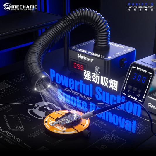 MECHANIC PURIFY-5 High Suction Airflow 3-Layer Filter Smoke Purifier Adjustable Wind 62W Powerful Flexible Hose Fume Extractor