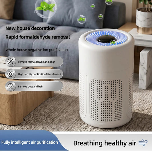 USB Powered New Mini Air Purifier Negative Ion Filter to eliminate formaldehyde odors smoke dust particles for Home Office Use
