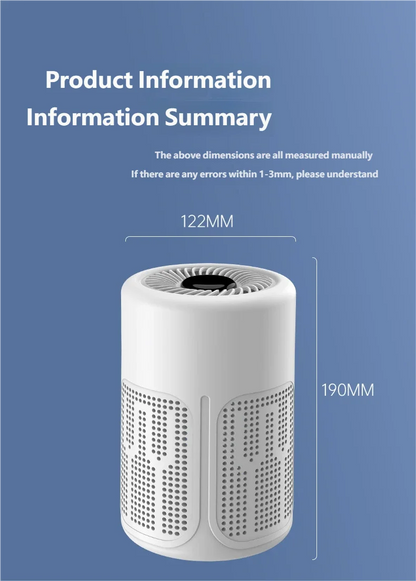 HOMEFISH USB Air Purifier Negative Ion Household Air Formaldehyde Removal Odor Filtration Indoor Odor Removal